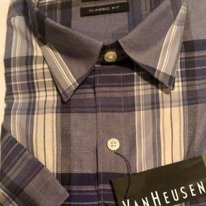 Van Heusen short sleeve-no iron men's button down shirt